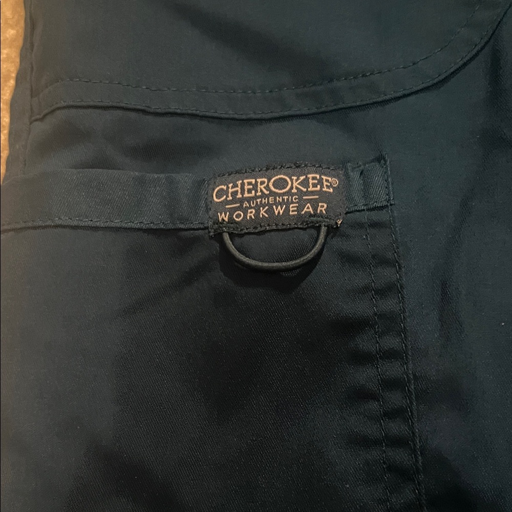 Cherokee Caribbean Blue Cargo Drawstring Pants - Picture 2 of 3